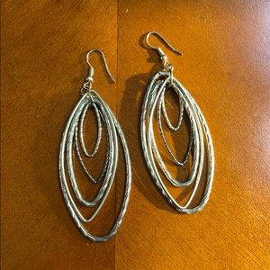 Multi hoop statement earrings.